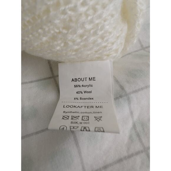 Exlura ivory wool blend oversized sweater size large - Picture 10 of 16